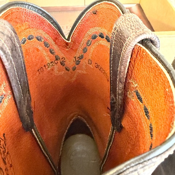 Lucchese Men’s Chocolate Mad Dog Goat Roper Boots - Picture 7 of 11